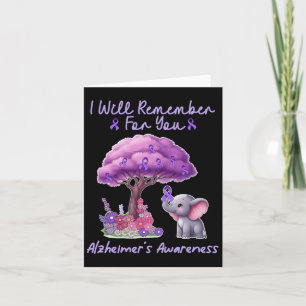 Tarjeta Me acordaré de ti Elephant Purple Heimerheimer