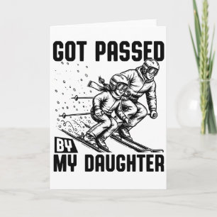 Tarjeta Me Adelantó Mi Hija Divertido Esquí
