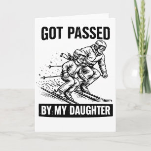 Tarjeta Me Adelantó Mi Hija Divertido Esquí