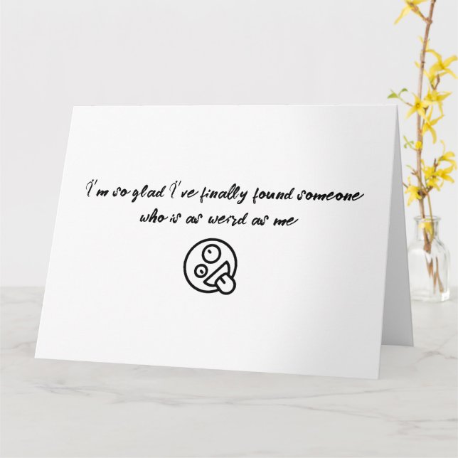 Tarjeta Me alegra haber encontrado a alguien en San Valent (flor amarilla)