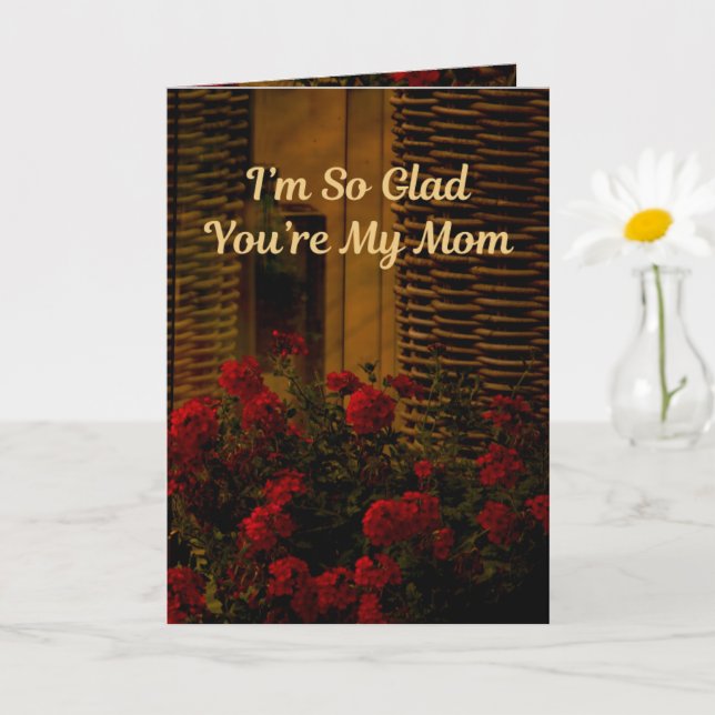 Tarjeta Me alegra mucho que seas mi mamá (proverbios 31:31 (Planta pequeña)