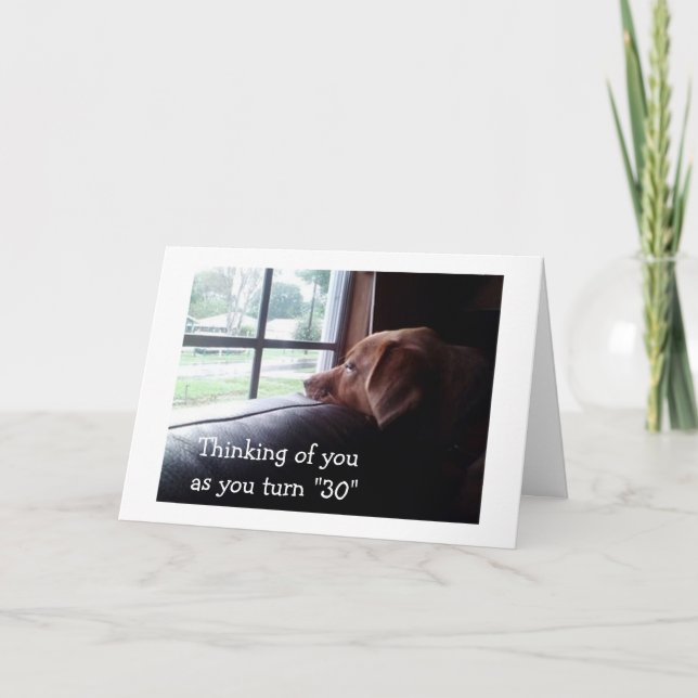 TARJETA ME ALEGRA QUE ERES "30" Y QUE NO SOY (Anverso)