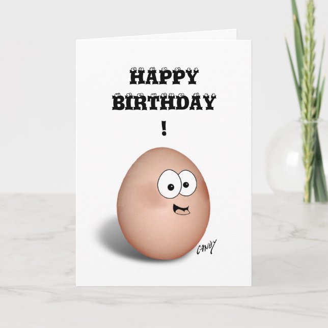 Tarjeta ¡Me alegro de que hayas nacido! HAPPY BIRTHDAY! (Anverso)
