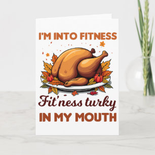 Tarjeta Me apasiona el fitness Fitness Pavo en mi boca