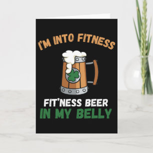 Tarjeta Me apasiona el fitness meter esta cerveza en mi ba
