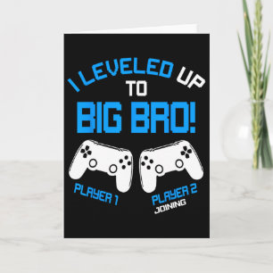Tarjeta Me Ascendí a Hermano Mayor - Videojugador Nuevo He