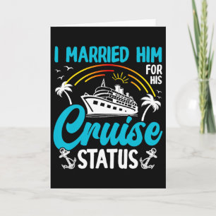 Tarjeta Me casé con él por su estado de crucero Diversión