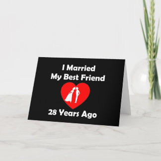Tarjeta Me casé con mi mejor amigo hace 28 años