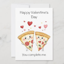Me Completas – Pizza Cute y Punny para San Valentí