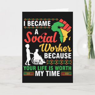 Tarjeta Me convertí en trabajador social porque tu vida va