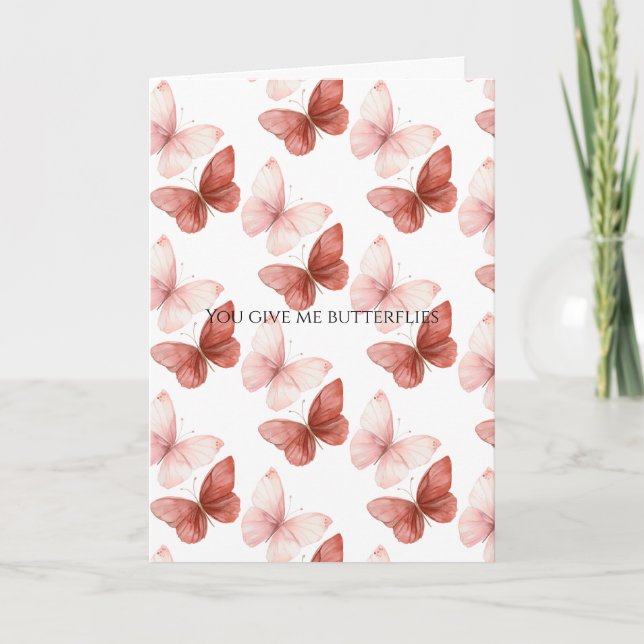 Tarjeta Me Das Mariposas Amor (Anverso)
