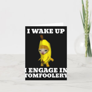 Tarjeta Me Despierto Me Involucro En Memes De Gatos Payasa