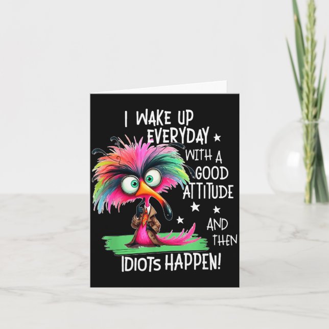 Tarjeta Me Despierto Todos Los Días Con Una Buena Actitud, (Anverso)