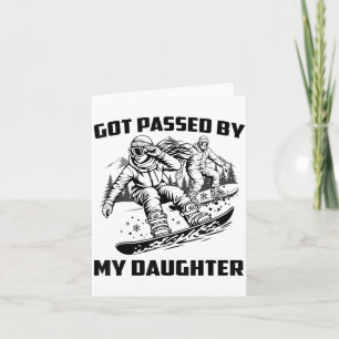 Tarjeta Me dieron un ped por mi hija Divertido esquiando P