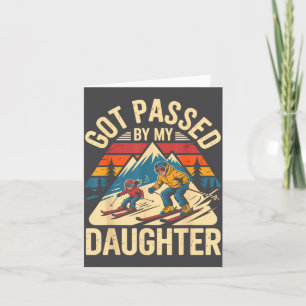 Tarjeta Me dieron un ped por mi hija Funny Ski Dad Retro M