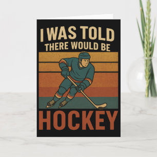 Tarjeta Me dijeron que habría hockey para hombre mujer