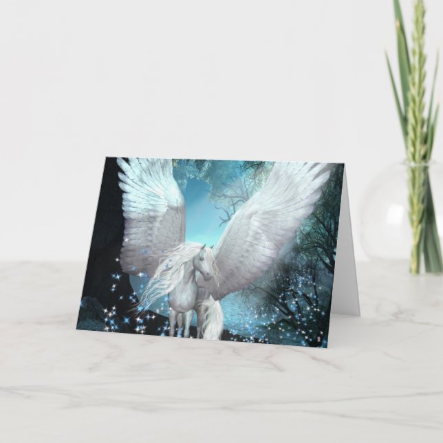 Tarjeta Me Diste Alas Esparkling Pegasus (Anverso)