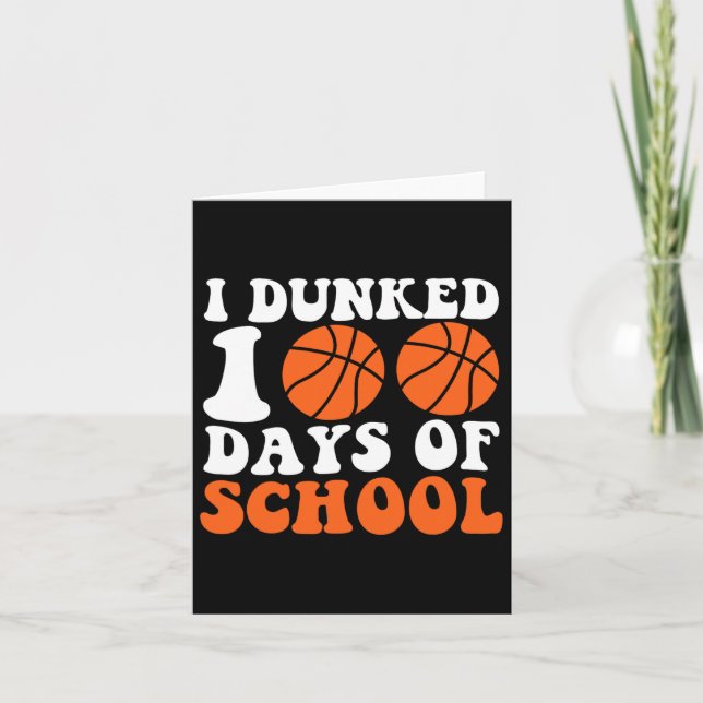 Tarjeta Me Dormí 100 Días De Escuela Bysketll Gracioso 100 (Anverso)