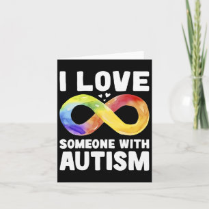 Tarjeta Me Encanta Alguien Con Autismo Concienciación Sobr