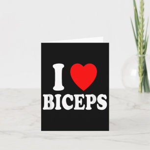 Tarjeta Me encanta (amo) Bíceps Gimnasio Músculos Levantan