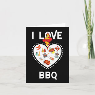 Tarjeta Me Encanta Bbq Gracioso Para Los Amantes De La Bar