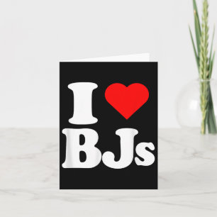 Tarjeta Me encanta Bjs corazón divertido 