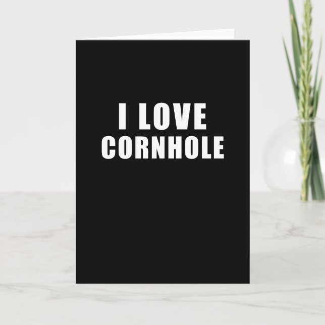 Tarjeta Me encanta Cornhole - Bean Gift (Anverso)