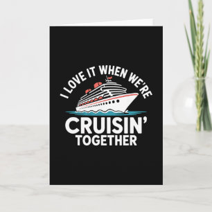 Tarjeta Me encanta cuando estamos navegando juntos Crucero
