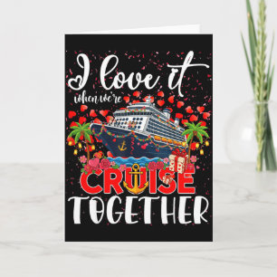 Tarjeta Me encanta cuando estamos navegando juntos Pareja