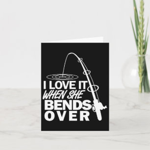 Tarjeta Me Encanta Cuando Se Dobla - Pesca Graciosa