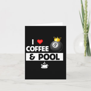Tarjeta Me Encanta El Café Y El Billar De La Piscina 8