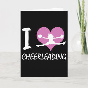 Tarjeta Me encanta el cheerleading Regalo lindo de cheerle