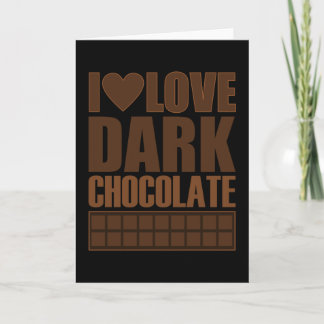 Tarjeta Me encanta el chocolate oscuro