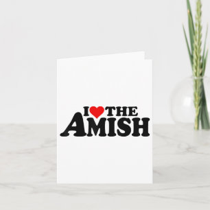 Tarjeta Me encanta el corazón Amish _1 