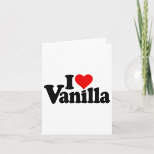 Tarjeta Me encanta el corazón de vainilla _1 