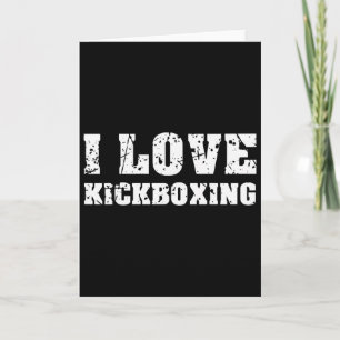 Tarjeta Me encanta el gimnasio de kickboxing Fitness para