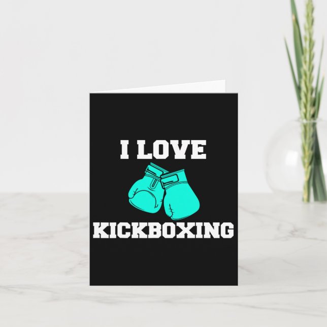 Tarjeta Me encanta el Kickboxing Boxing Boxing Boxer Fa (Anverso)