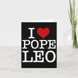 Tarjeta Me encanta el Papa Leo Xiv Retro Vintage I Love He