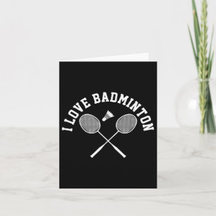 Tarjeta Me encanta el regalo del jugador de bádminton esti