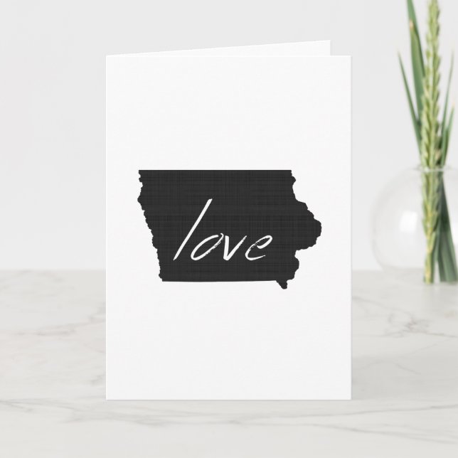 Tarjeta Me encanta el retrato de Iowa (Anverso)