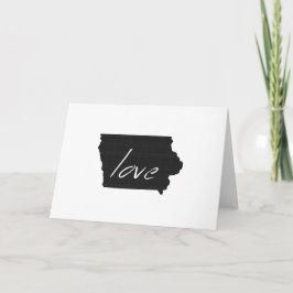 Tarjeta Me encanta el retrato de Iowa