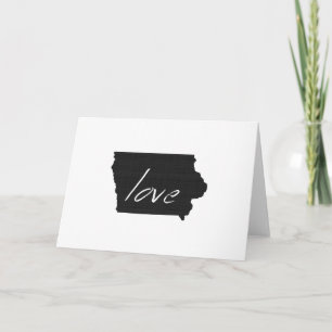 Tarjeta Me encanta el retrato de Iowa