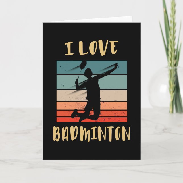 Tarjeta Me Encanta El Smash Salto De Badminton (Anverso)