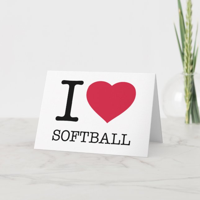TARJETA ME ENCANTA EL SOFTBALL (Anverso)