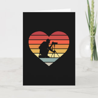 Tarjeta Me encanta fotografiar el corazón vintage