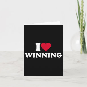 Tarjeta Me encanta ganar el corazón ganando el triunfo de