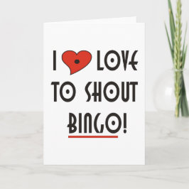 Tarjeta Me encanta gritar Bingo