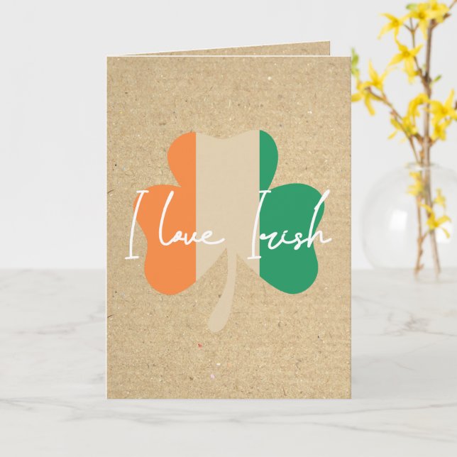 Tarjeta ¡Me encanta Irlanda! (flor amarilla)