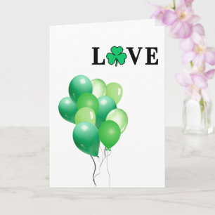 Tarjeta Me encanta Irlanda Globo Verde Moderno Elegante