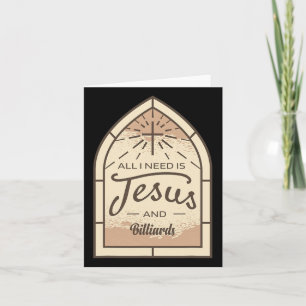 Tarjeta Me Encanta Jesús Y Los Billiares Aman La Piscina C